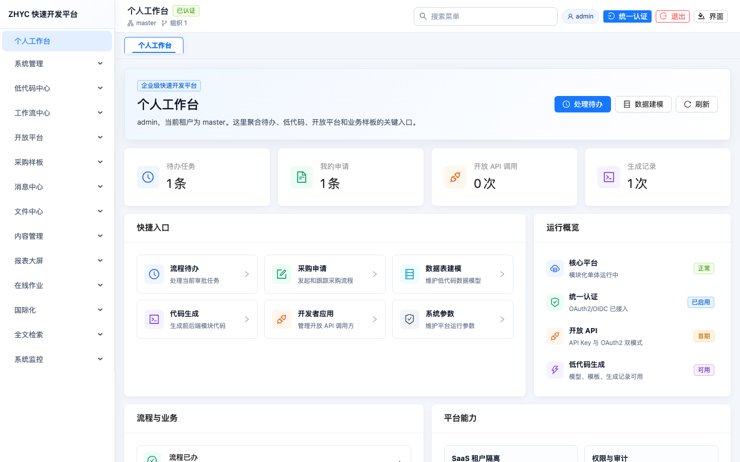 个人工作台