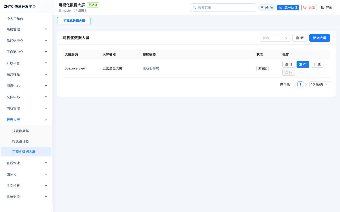 可视化数据大屏